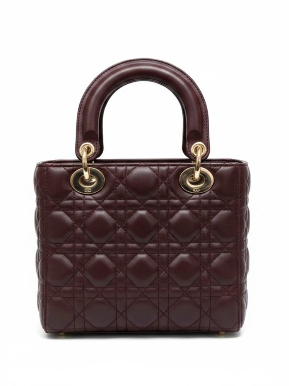 Dior - Christian Dior Burgundy Lambskin Lady Dior